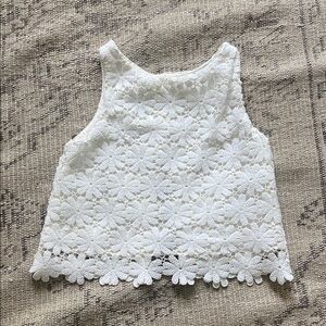 Zara Cream Lace Detail Top